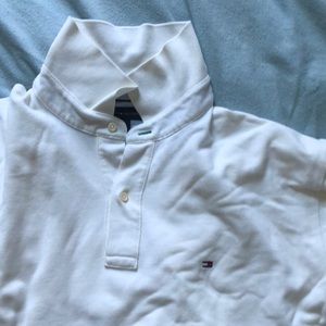 White Tommy Hilfiger polo size Large, lightly worn